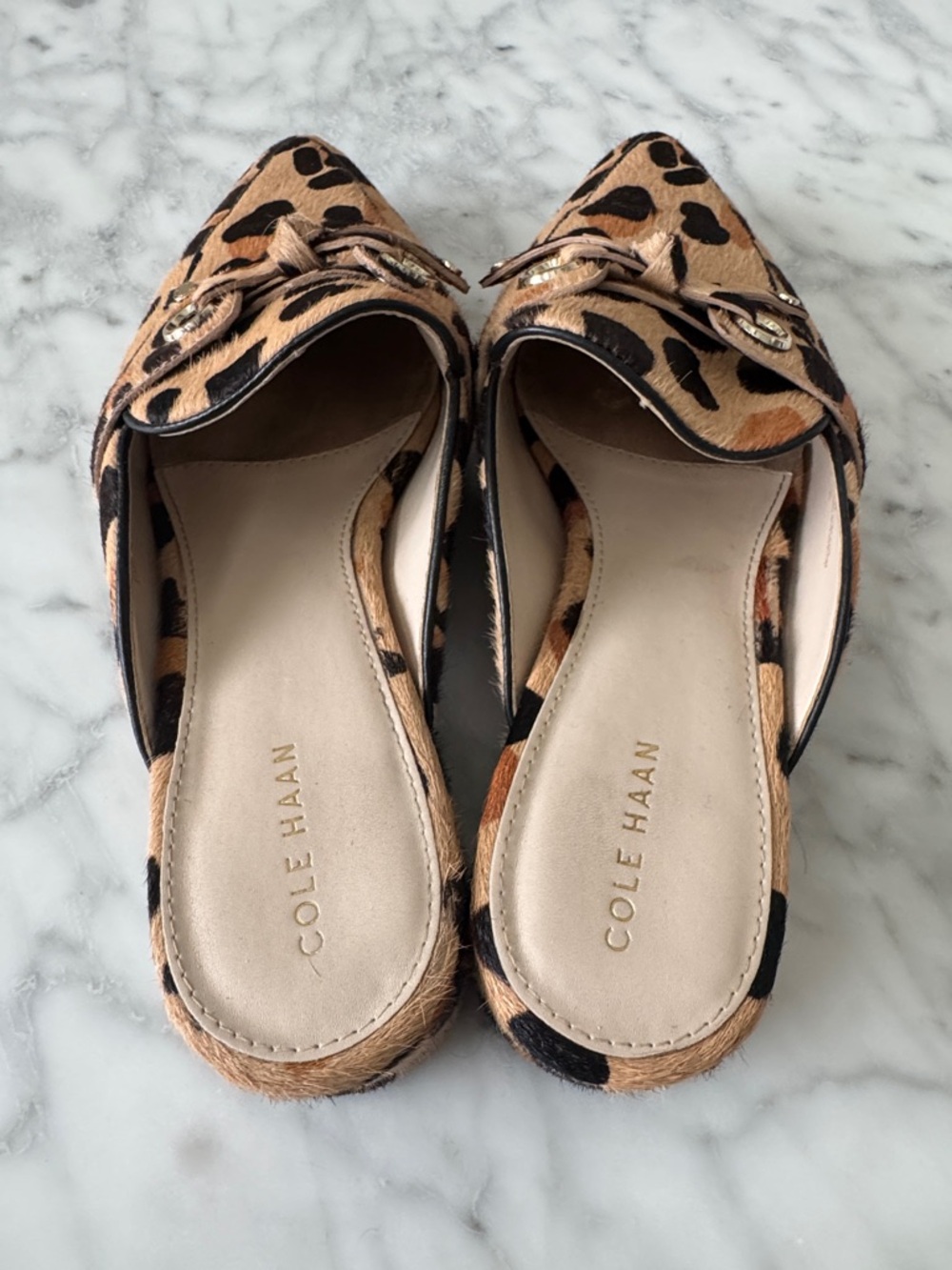 🌼COLE HAAN🌼 Piper Leopard-Print Pointed Mule, Size 8 - Picture 4 of 8